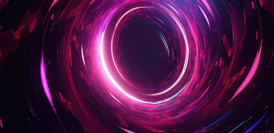 Abstract lights in oval shape