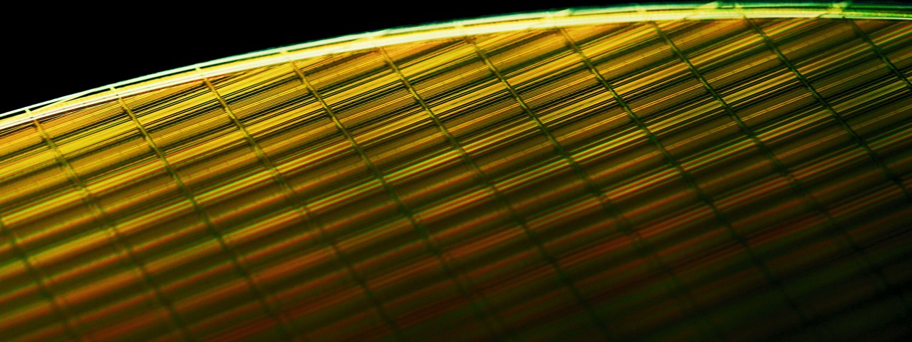 yellow semiconductor wafers 